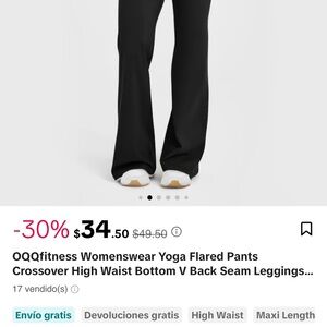 Women's Black Yoga Flared Pants